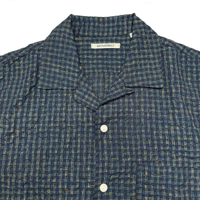 Check Short Sleeve Shirt - Navy