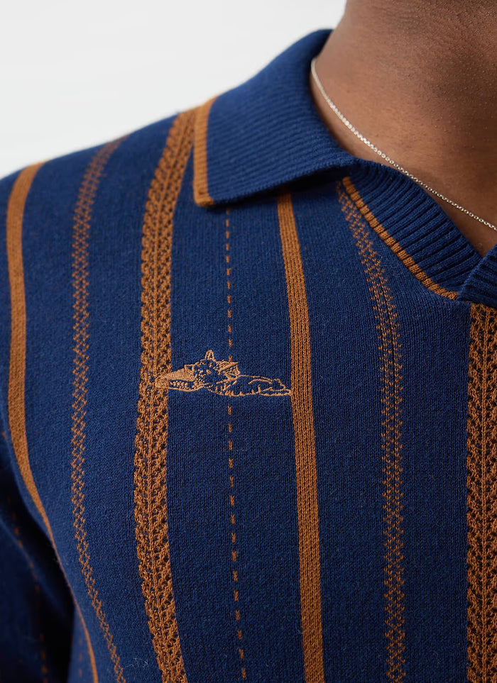 Citation Knitted Football Shirt - Navy