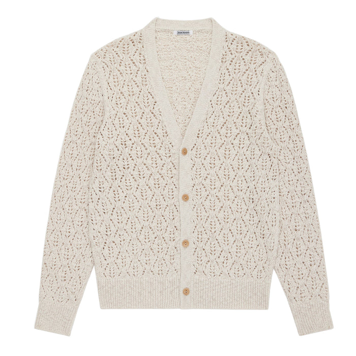 Classic Cardigan - Ecru Flamme Lace Knit