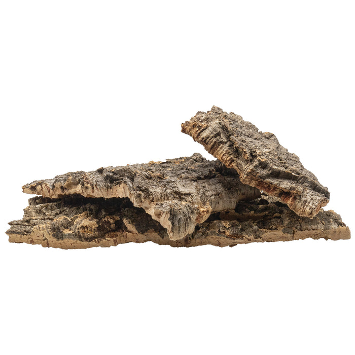 Pangea Cork Bark Flats various sizes stacked on a white background