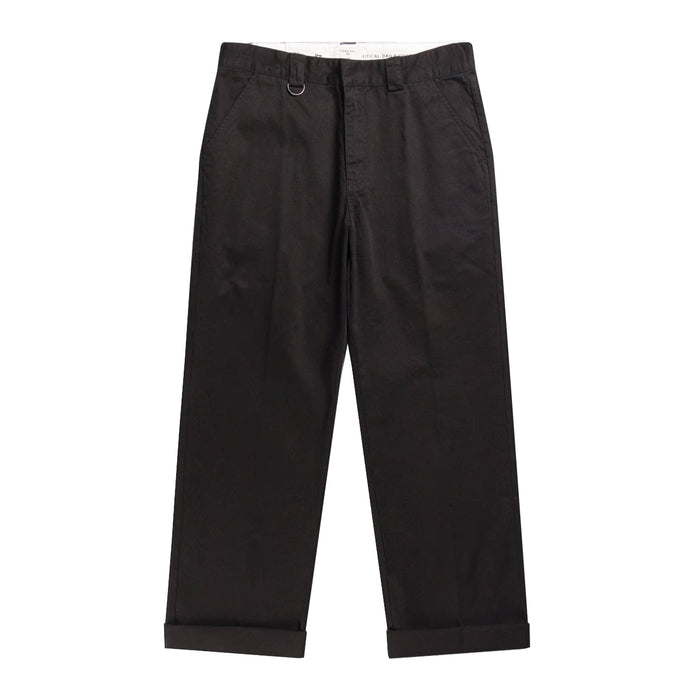 Cotton Twill Stay Press Trousers - Black