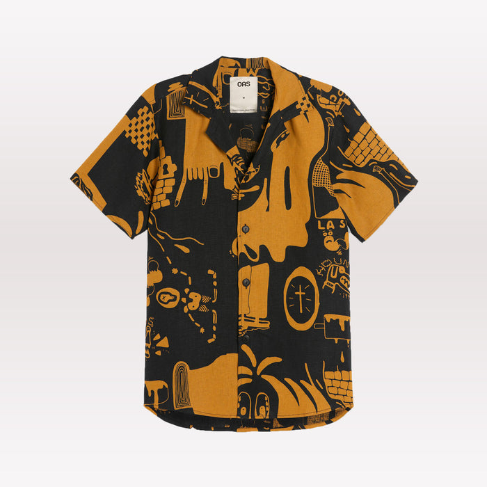 Cuba Linen Shirt - Krispy Night