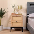 Curtis Rattan Nightstand Table (Set of 2) Canva Home
