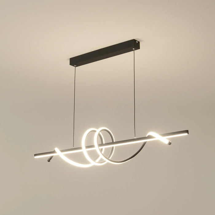 Curve Wave Modern Dining Room Chandelier Canva Home