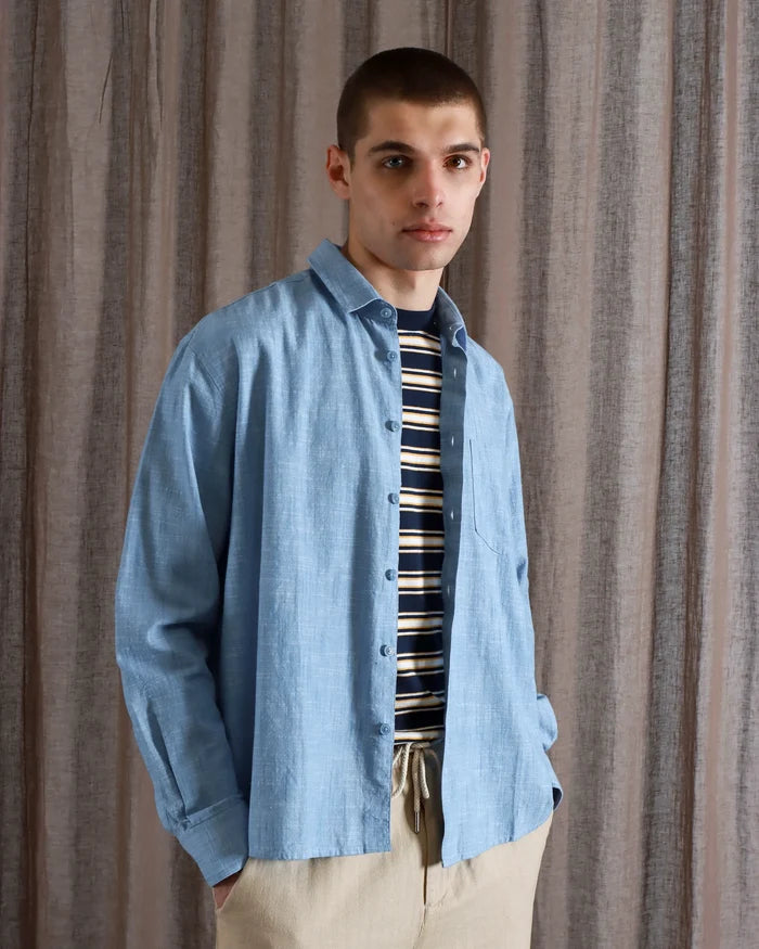 Day Shirt - Allure Blue Chambray Slub