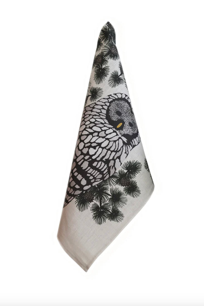 Design Palet Owl Linen Kitchen Towel