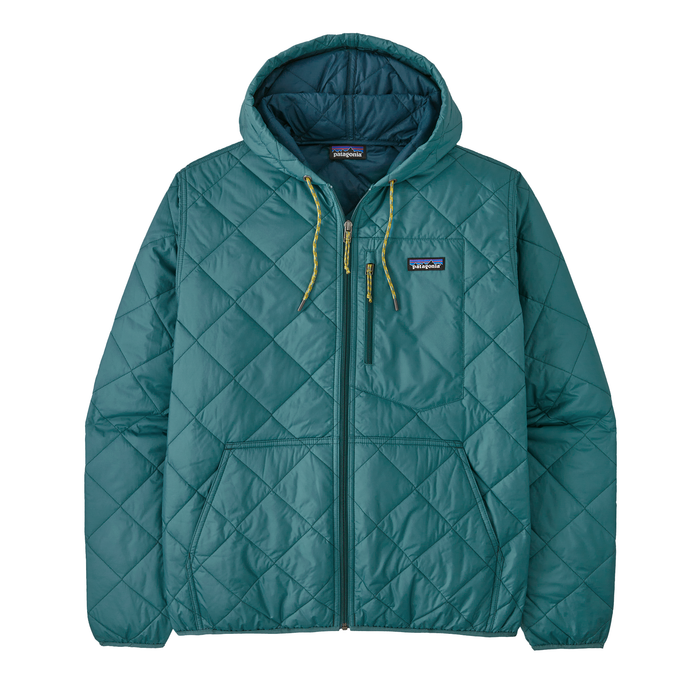 Diamond Quilted Bomber Hoody - Wetland Blue