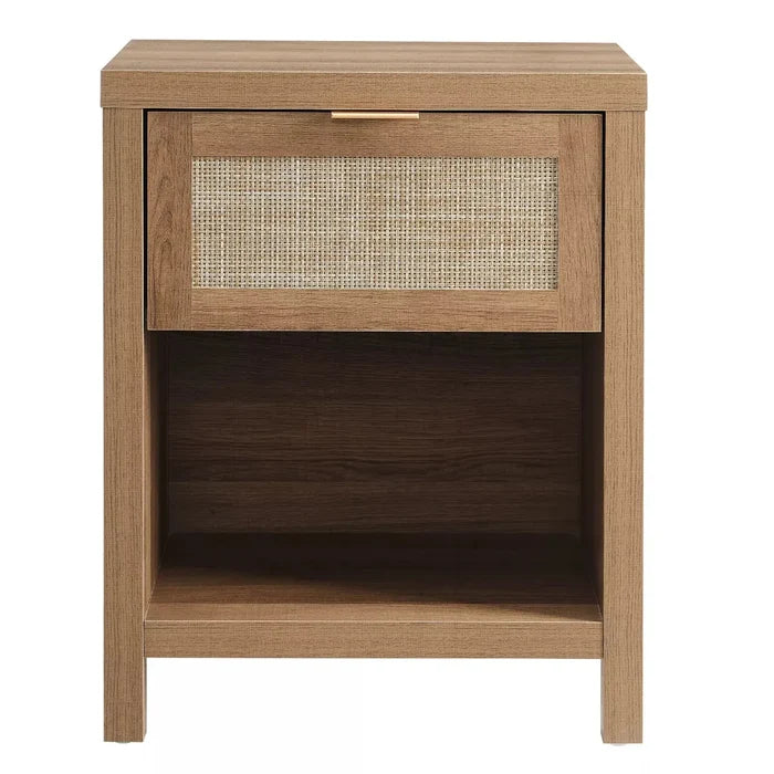Duke Rattan Nightstand Table With Drawer Canva Home