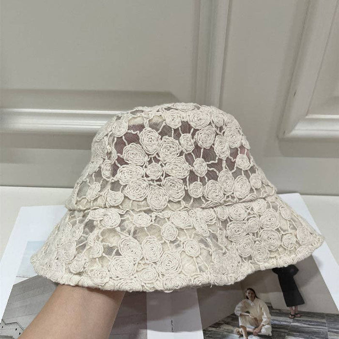 Elegant Mesh Wide Brim Beach Bucket Hat 8BK6HAT74