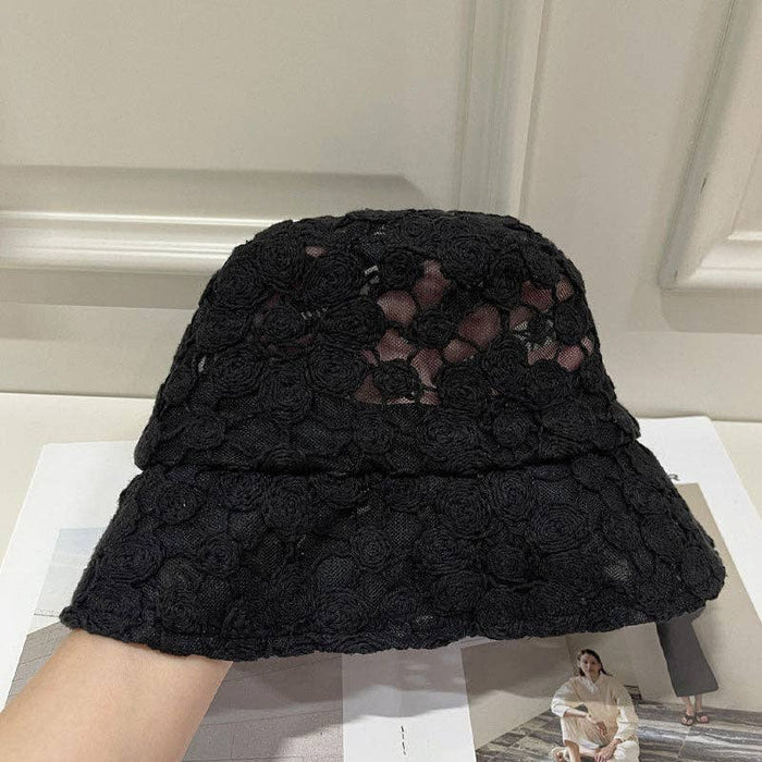 Elegant Mesh Wide Brim Beach Bucket Hat 8BK6HAT74