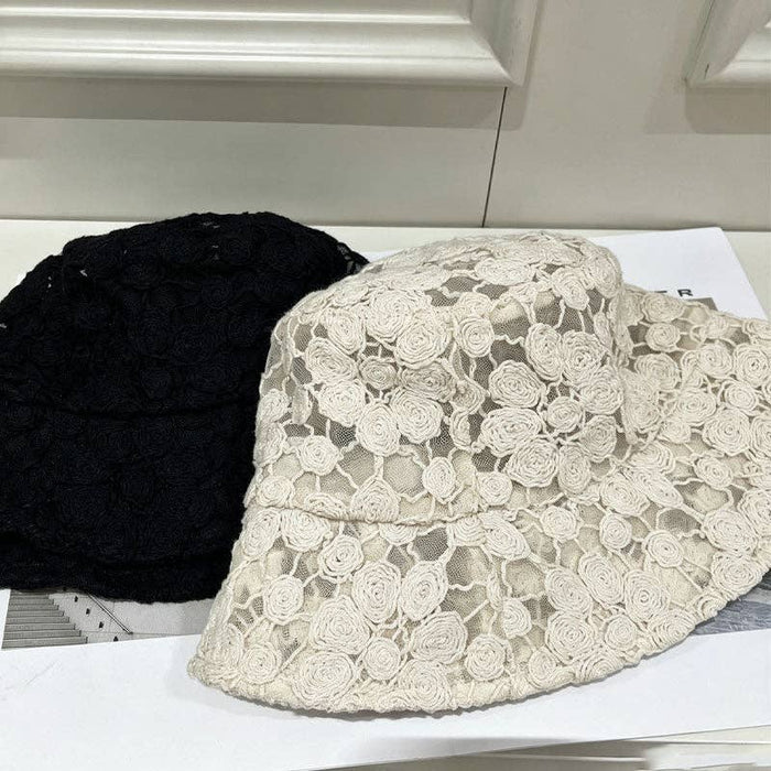 Elegant Mesh Wide Brim Beach Bucket Hat 8BK6HAT74
