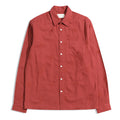 Embroidered Abstract Flower Shirt- Red