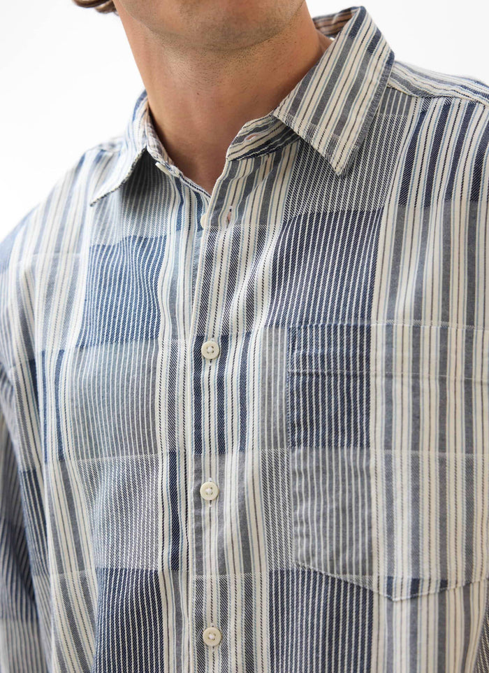 Epigraph Patchwork Pearce Shirt - Blue