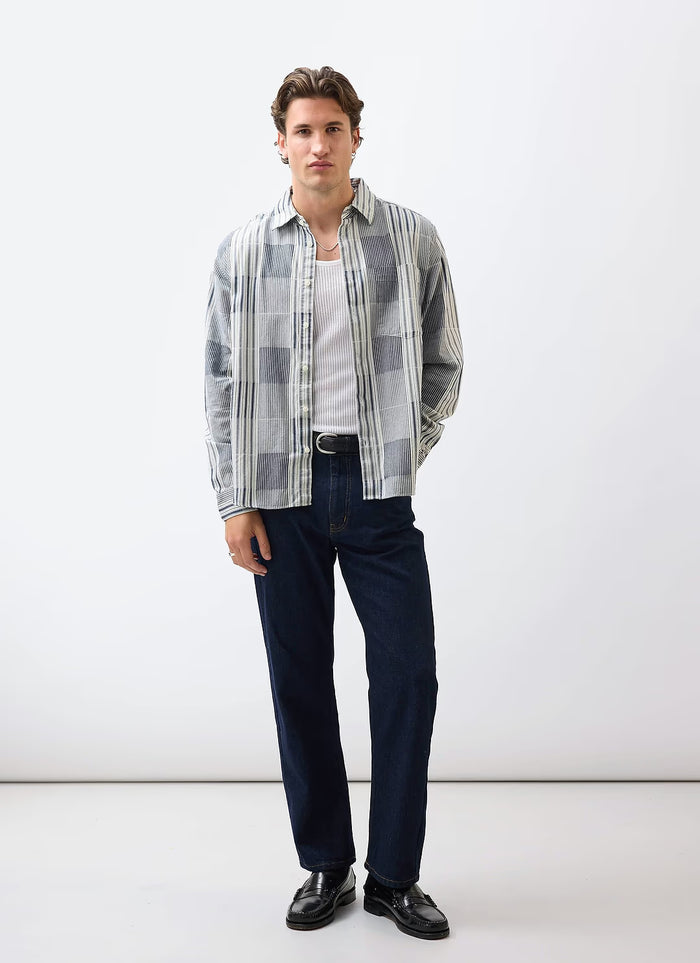 Epigraph Patchwork Pearce Shirt - Blue