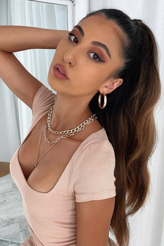Fendie Hoop Earrings - Gold