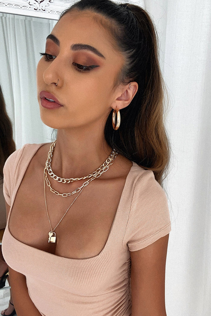 Fendie Hoop Earrings - Gold