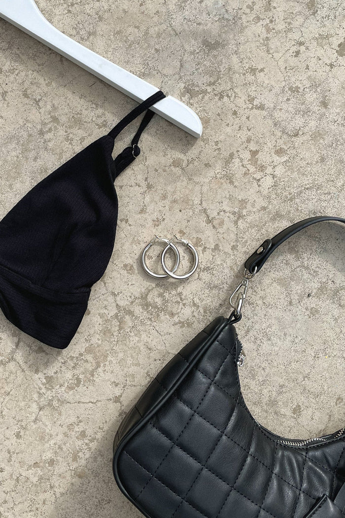 Fendie Hoop Earrings - Silver