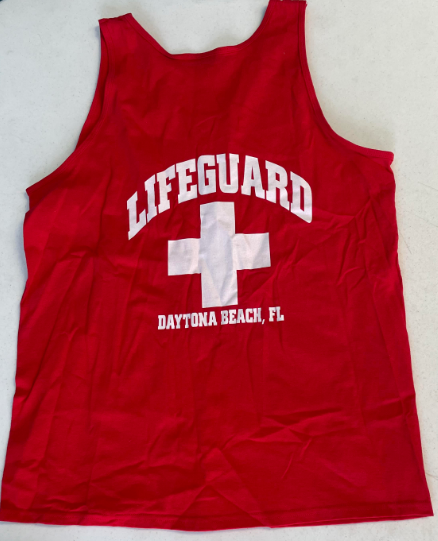 FS211 Red Lifeguard Tank Top Size Large