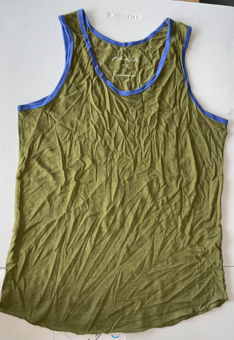 FS491 Army Green & Blue Men's Tank Top SIZE Medium