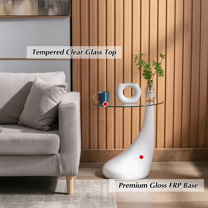 Glass Living Room End Table Canva Home