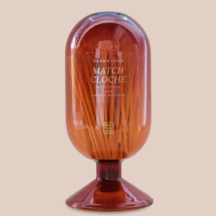 Glass Match Cloche | Amber