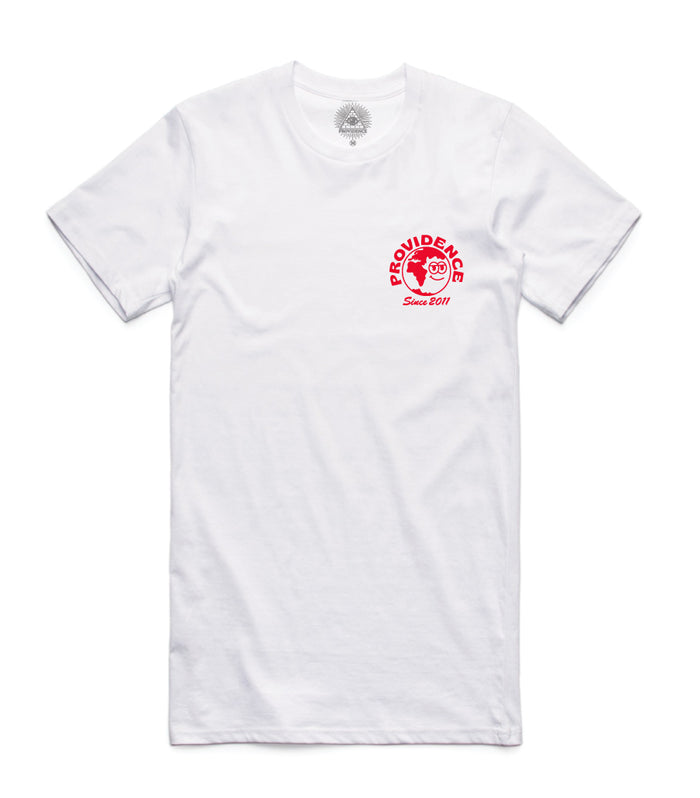 Globe Logo T-Shirt - White Red
