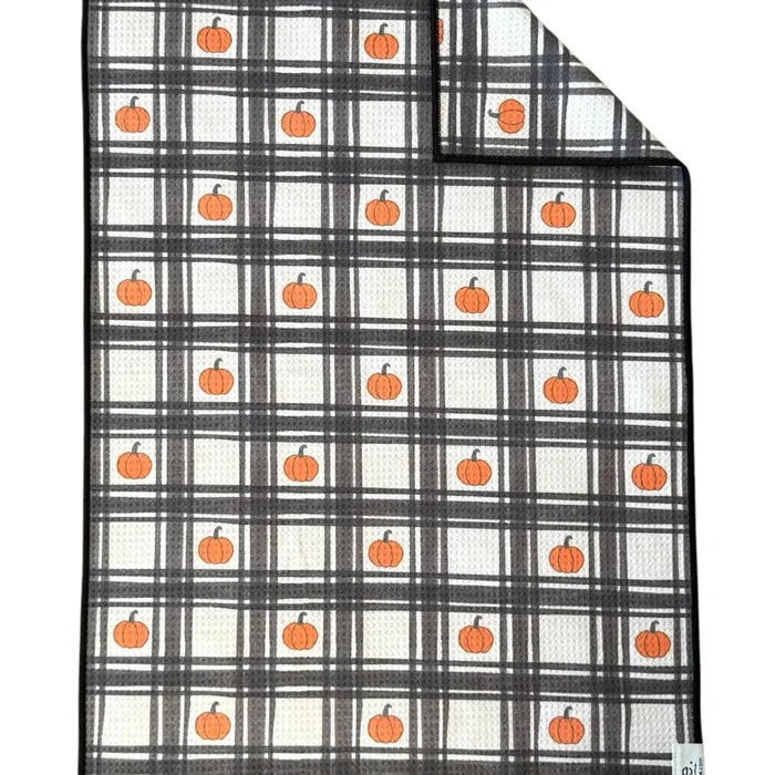 Grid of Gourds: Double-Sided Hand Towel