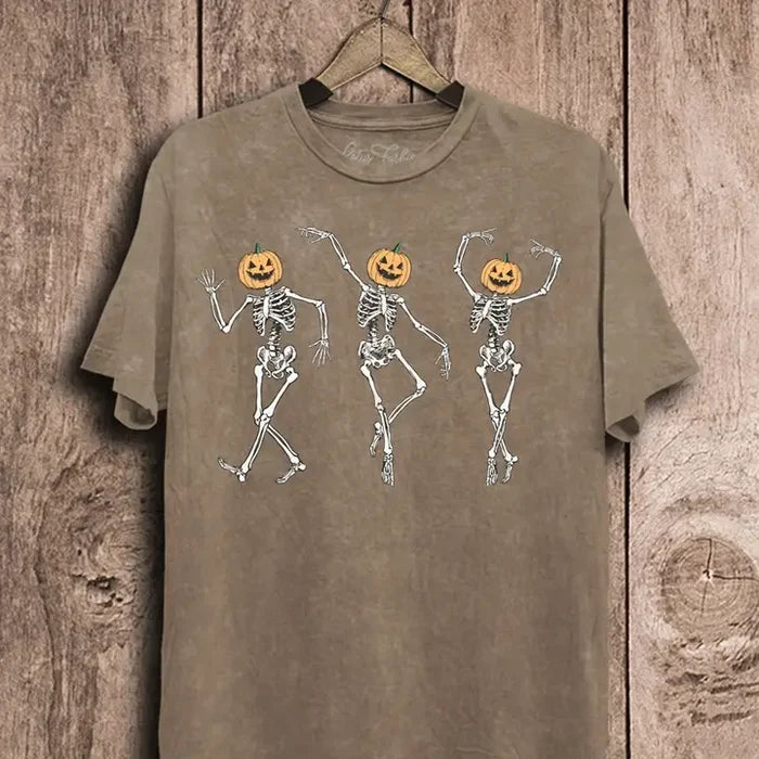 Halloween Dancing Skeletons Graphic Top