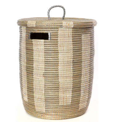 Striped Hamper/Laundry Basket, Fair Trade, Eco Friendly - Give Back Goods