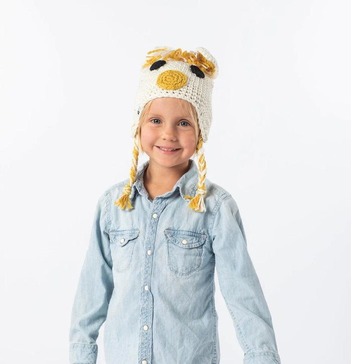 Hand Crocheted Alpaca Kids Beanie- Fair trade