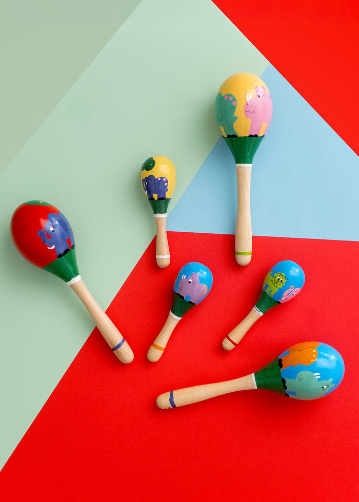 Hand Painted Wacky Animal Shaker Toy