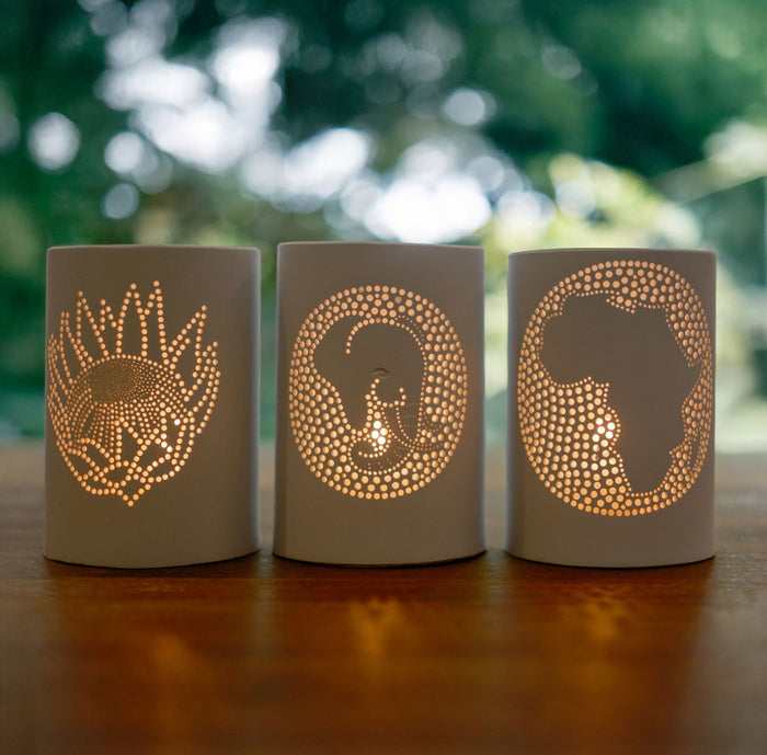 Handmade PVC Tea light / Candle Holder – African Design Collection