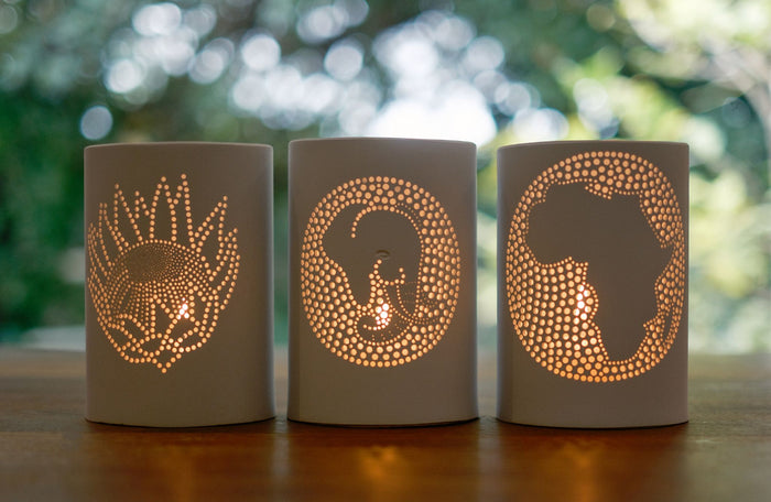 Handmade PVC Tea light / Candle Holder – African Design Collection