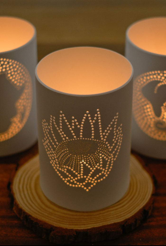 Handmade PVC Tea light / Candle Holder – African Design Collection