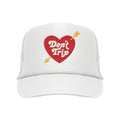 Heart & Arrow Embroidered Trucker Hat - White