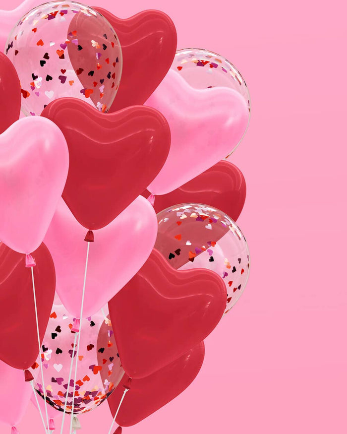 Heart Balloons, Valentines Day, Galentines, Birthday Decor