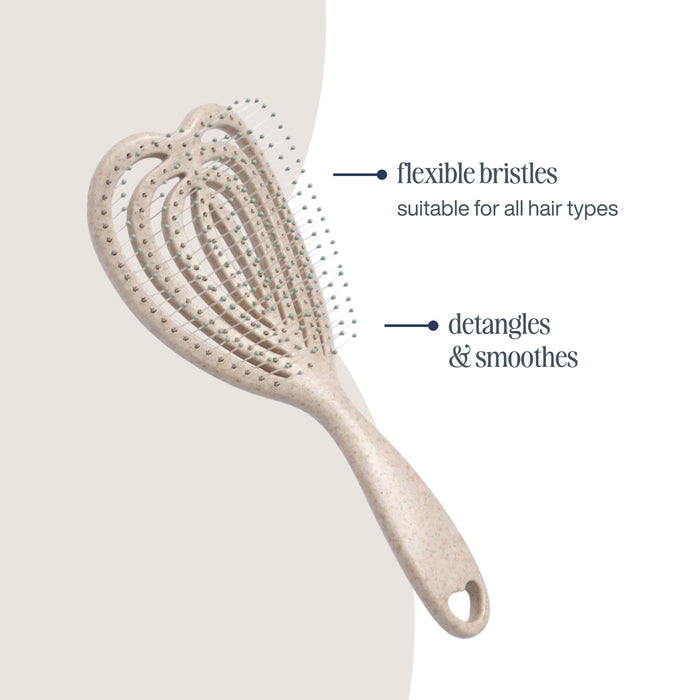 heart shaped detangler brush