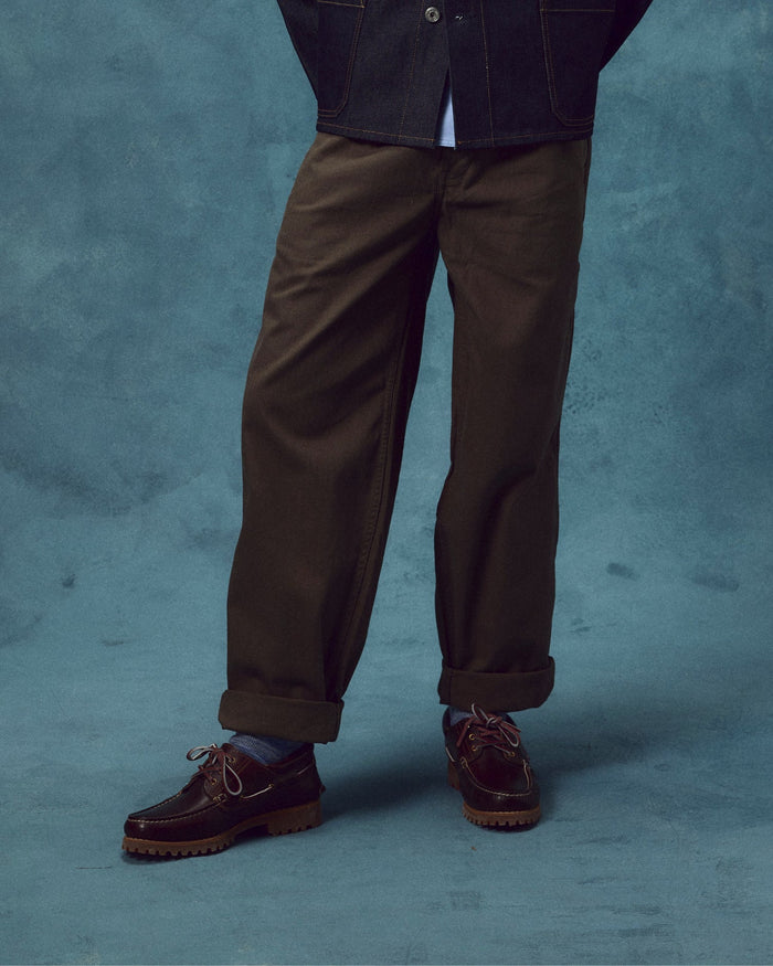 Herringbone Pants - Deep Taupe