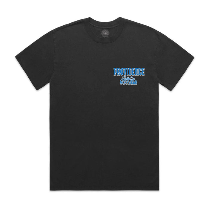 Holistic Workwear Tee - Washed Black / Blue White