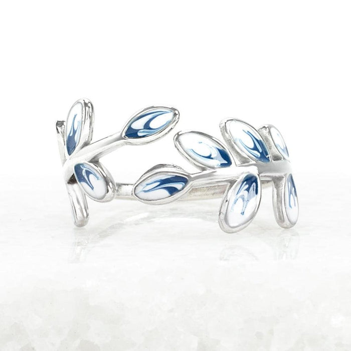 Hope Grows Vine Ring in Silver & Blue. Gives Women Freedom!