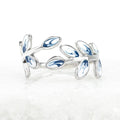 Hope Grows Vine Ring in Silver & Blue. Gives Women Freedom!