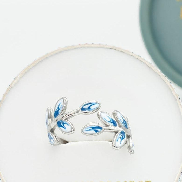 Hope Grows Vine Ring in Silver & Blue. Gives Women Freedom!
