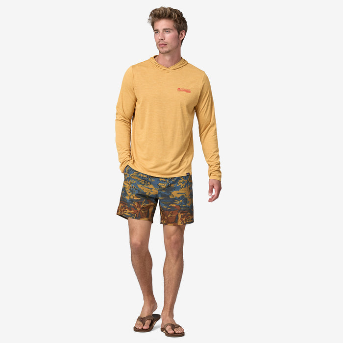 Hydropeak Volley Shorts 16 In. - Cliffs & Coves: Pufferfish Gold