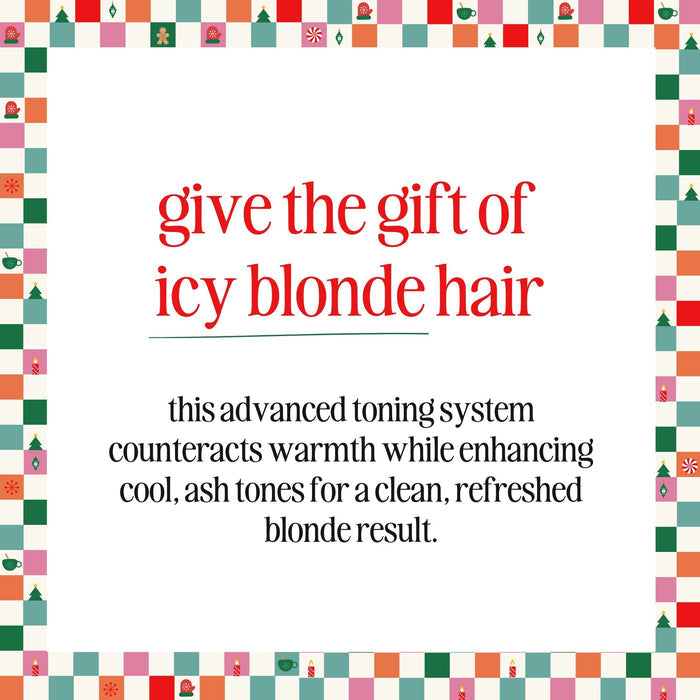 icy blond Christmas duo