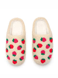 Indoor / Outdoor Slippers - Red Strawberries - Cream