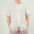 Island S/S Linen Shirt - White