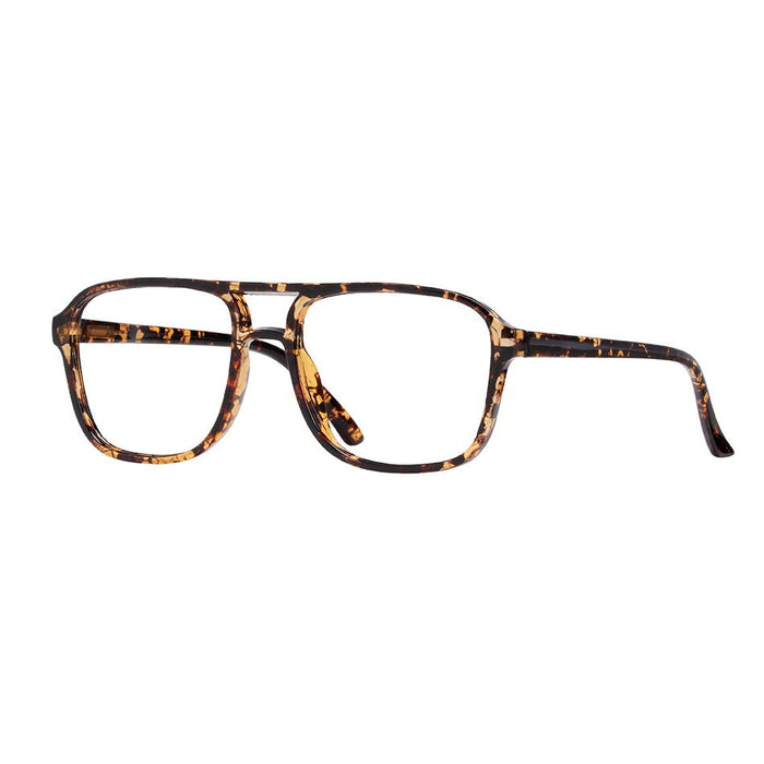 Jax Aviator Brown Marble Blue Light Reader