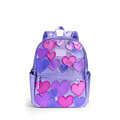 Kane Double Zipper Backpack- 3D Hearts