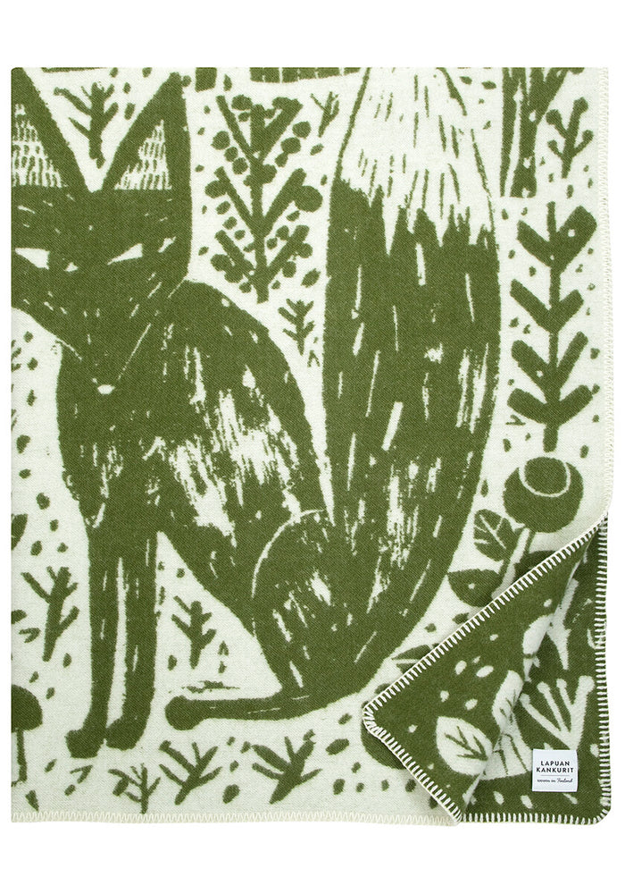 Lapuan Kankurit Metsikkö Olive Wool Blanket