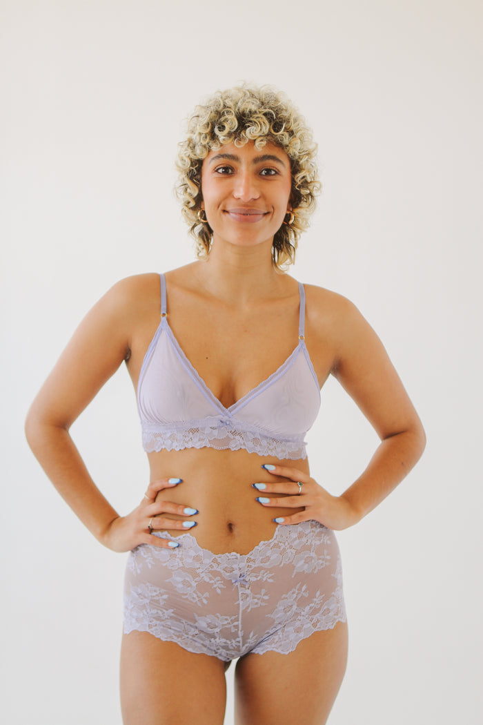 Lia and Boyshort Set | Smokey Lavender